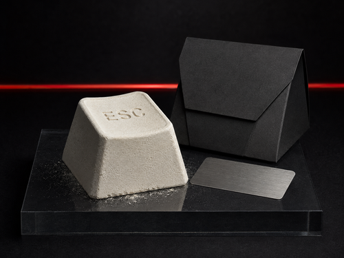 ESC 01 No Signal bath bomb product photograph with graphite sleeve